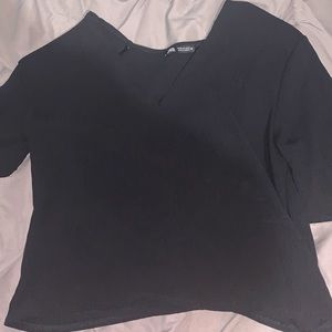 Zara black v-neck top